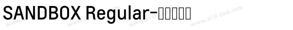 SANDBOX Regular字体转换